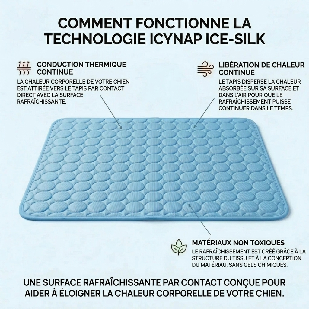 Protégez votre chien de la surchauffe et des risques liés au stress thermique avec IcyNap